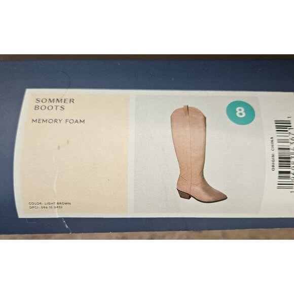 Universal Thread Womens Western Knee High Light Brown Memory Foam Boots Size 8 - Picture 11 of 13